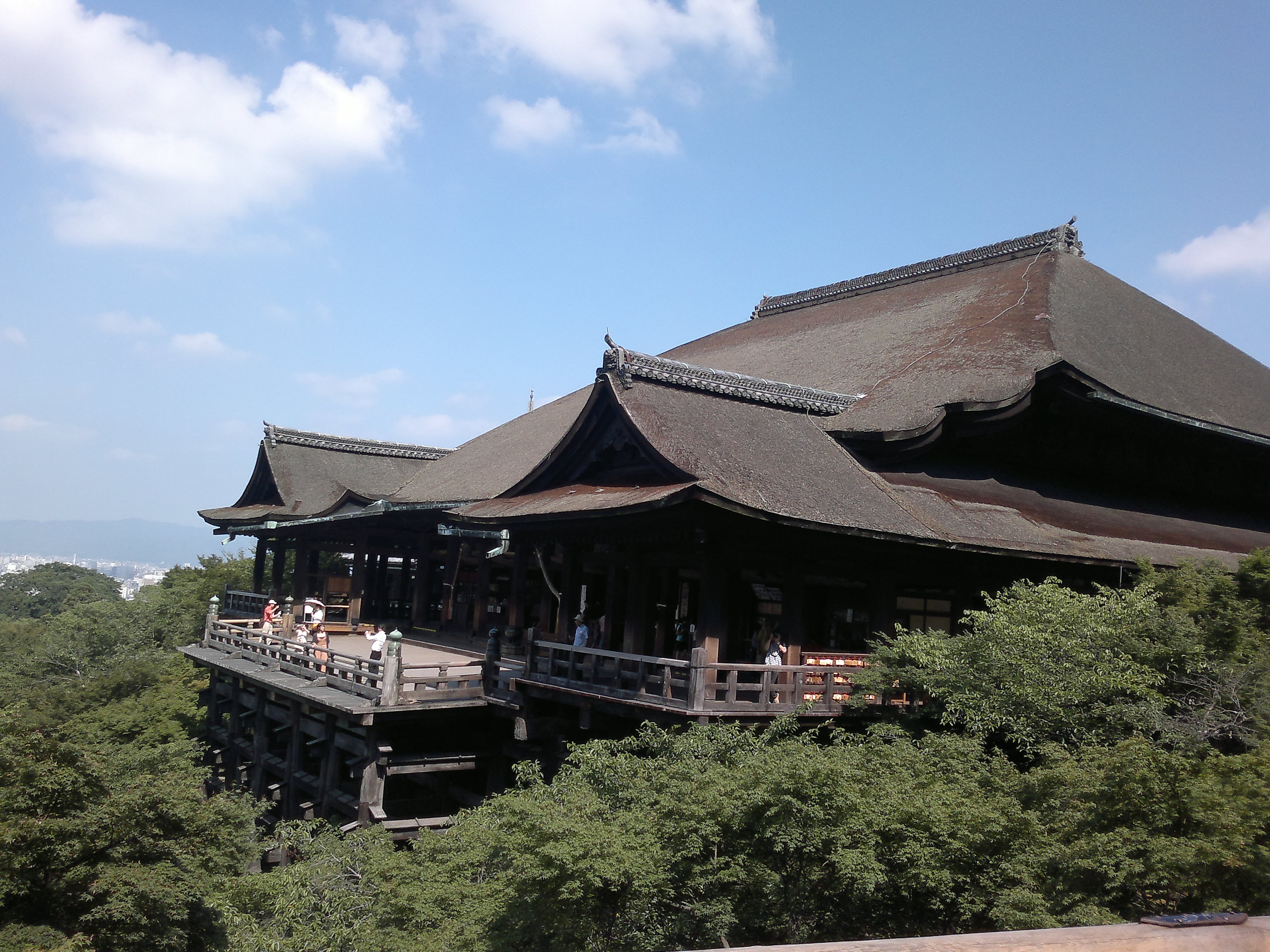 真作 双幅 『清水寺夏之景』『金閣寺冬之景』 小林文邨 真筆